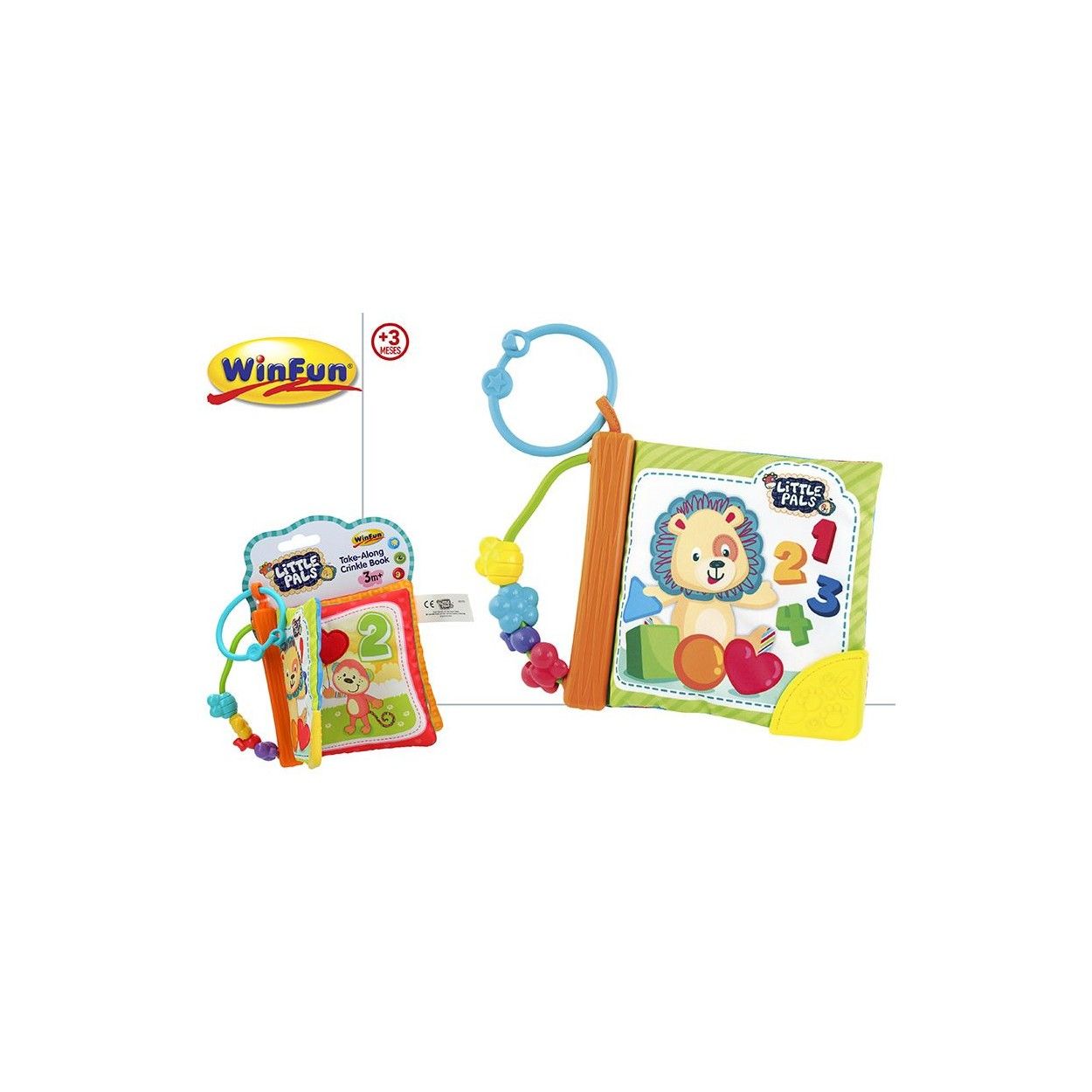 LIbro de tela Colgante para Bebés muy Divertido, más juguete incorporado. Original/Educativo.-Hogarymas-