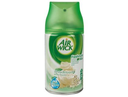 Air-Wick Freshmatic Recambio Ambientador White Bouquet 250 ml, Neutralizador de Olores con Fragancia Floral Delicada hasta 60 Días