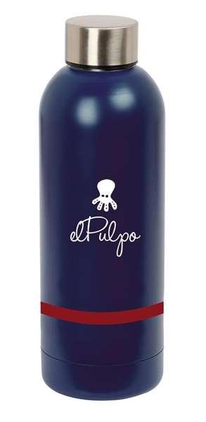 Safta Botella Termo Acero Inoxidable 500ml Diseño El Pulpo. Reutilizable para Agua y Bebidas Frías/Calientes. Infantil +3 años. 7x22,5cm