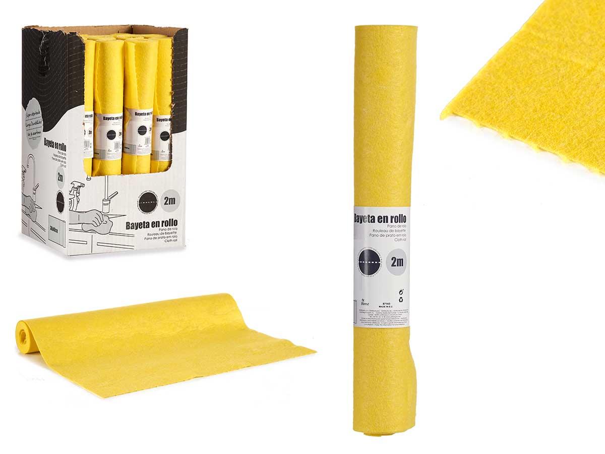 Arte Regal Rollo Bayeta Suave 2M con Precorte Amarillo, 5.5x5.5x37 cm, 60% Viscosa, 20% Poliéster, 20% Polipropileno, 110 g/m2 (16 Unidades)
