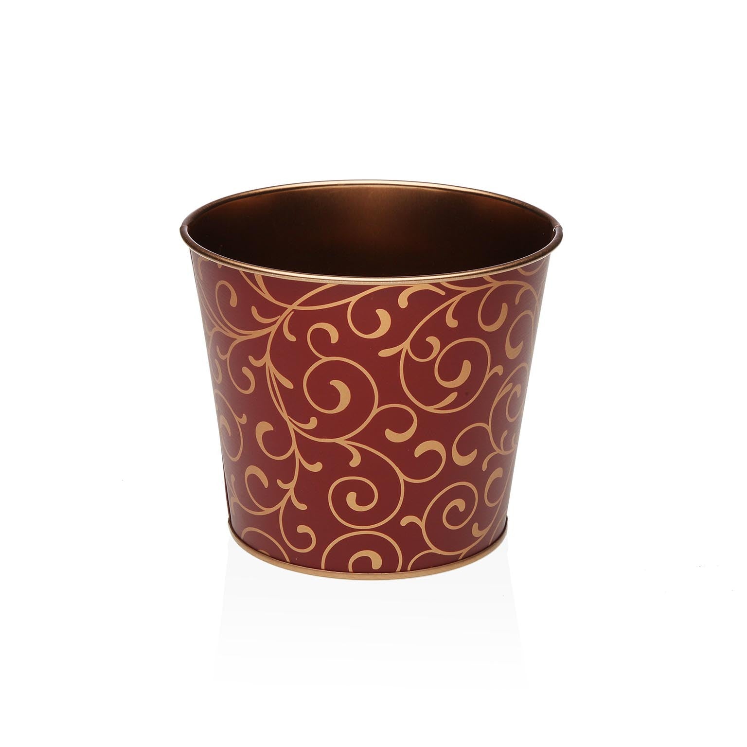 MACETA METALICA SERPENTINE ROJA