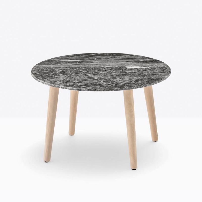 Mesa De Café Malmö Marble - Roble Blanqueado