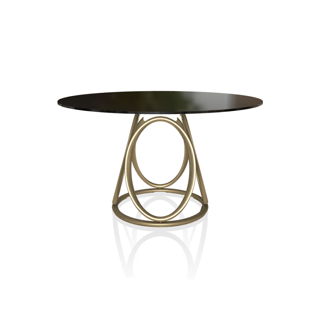 Mesa Louis Redonda Cristal Bontempi