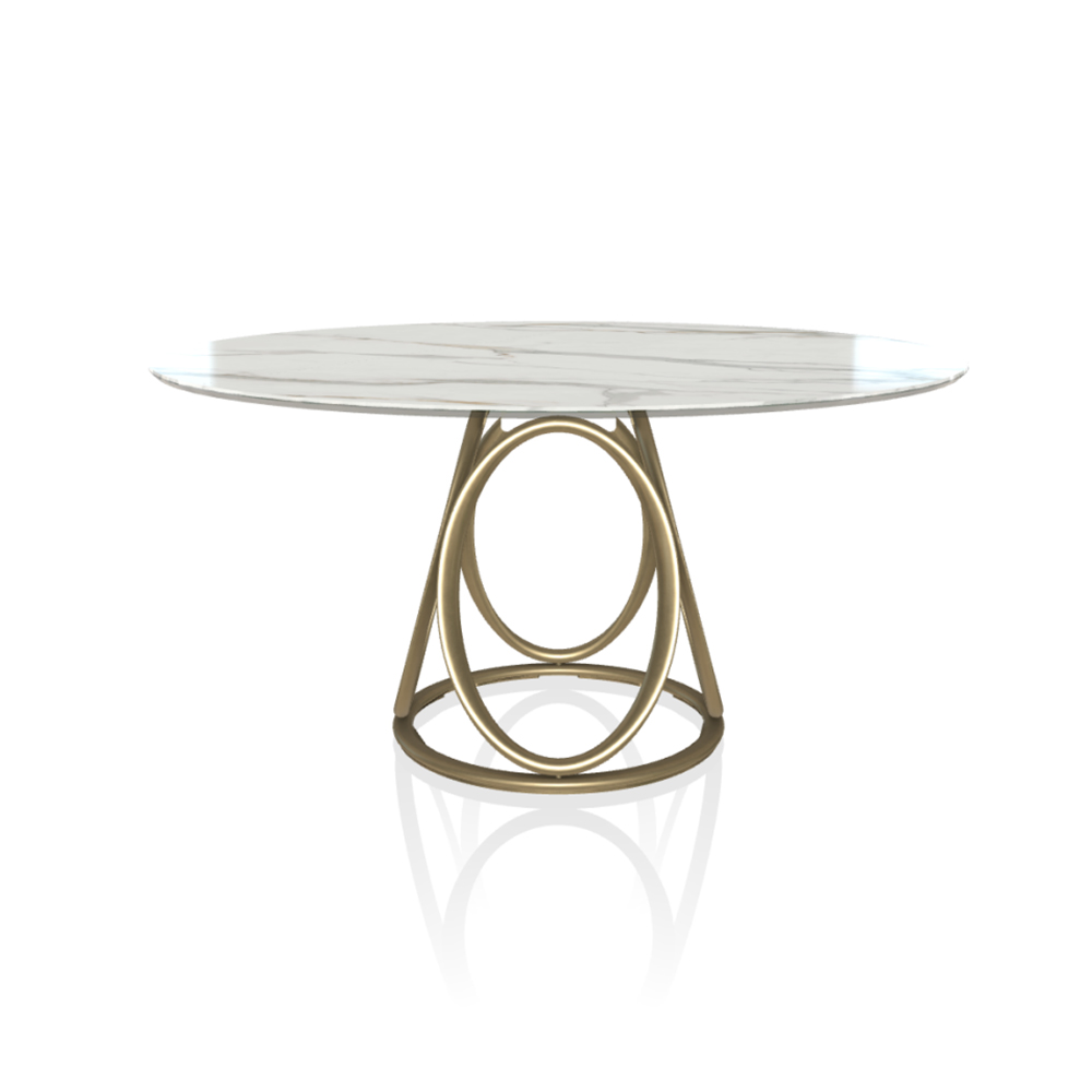 Mesa Louis Redonda madera/mármol Bontempi