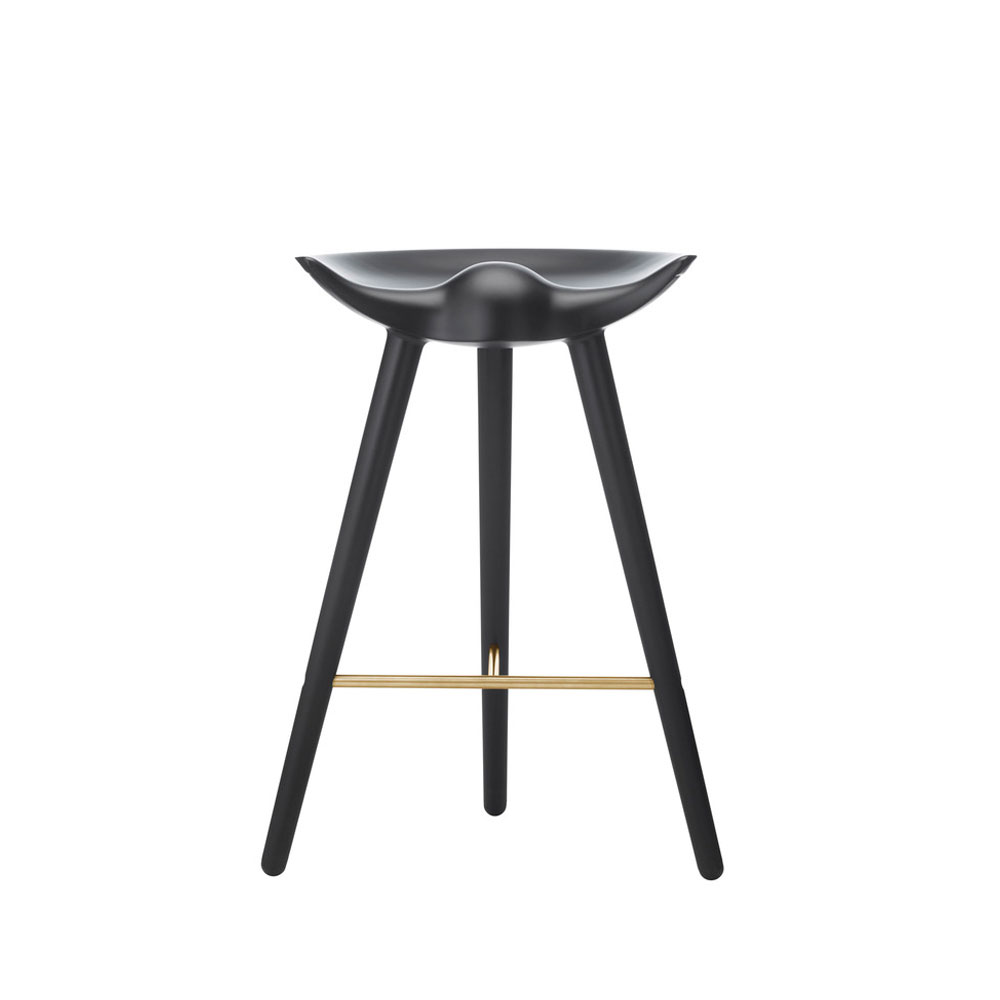Taburete bar ML 42 Black stained beech, brass