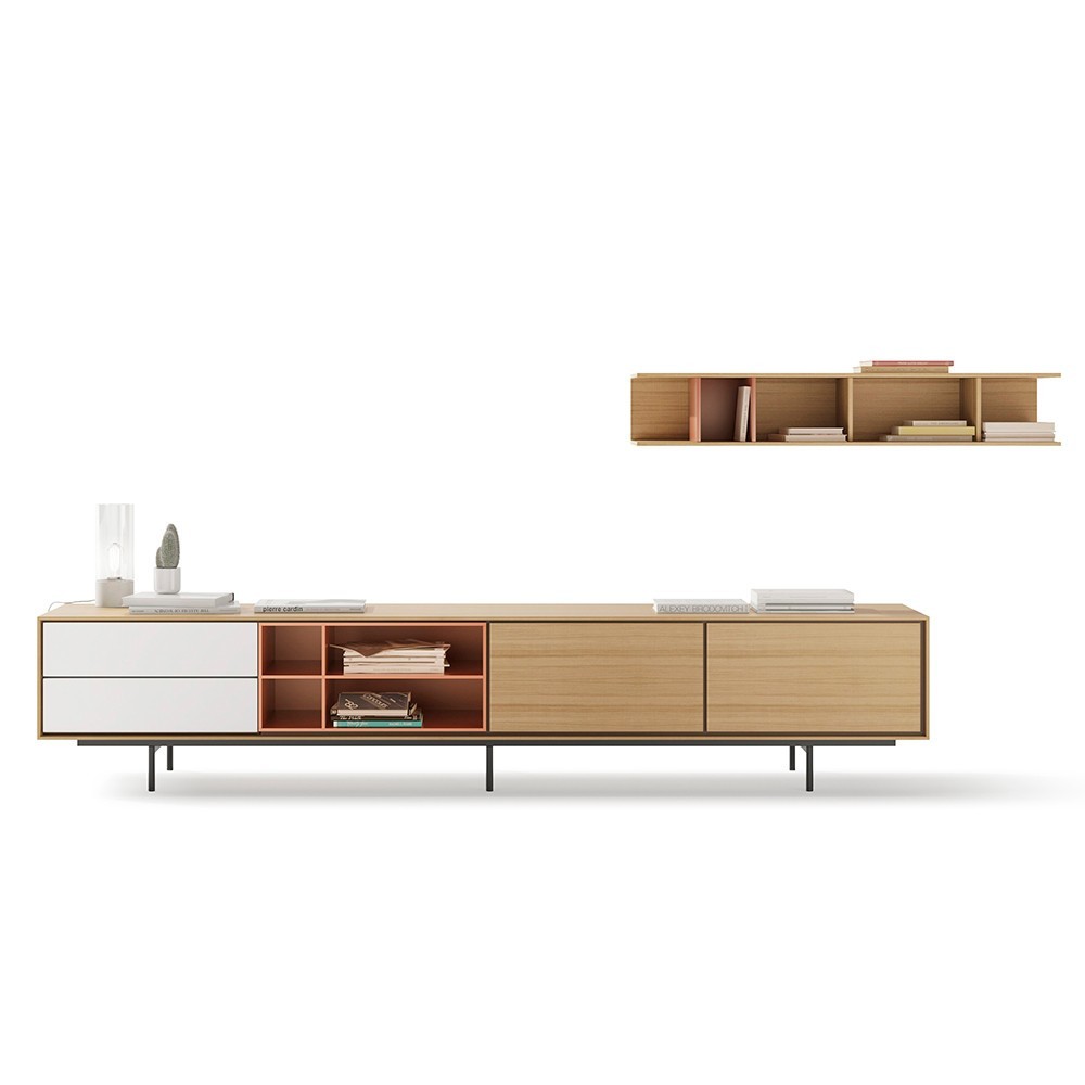 Mueble salón Aura con estante Treku