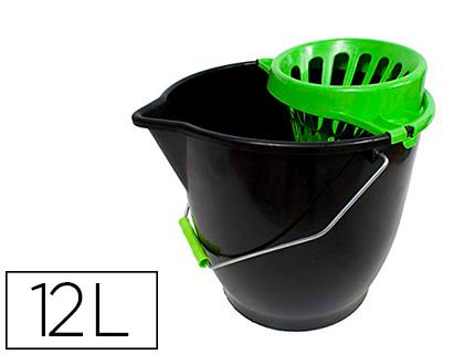 Blanca Cubo de fregona con escurridor 13 litros, azul, de plástico