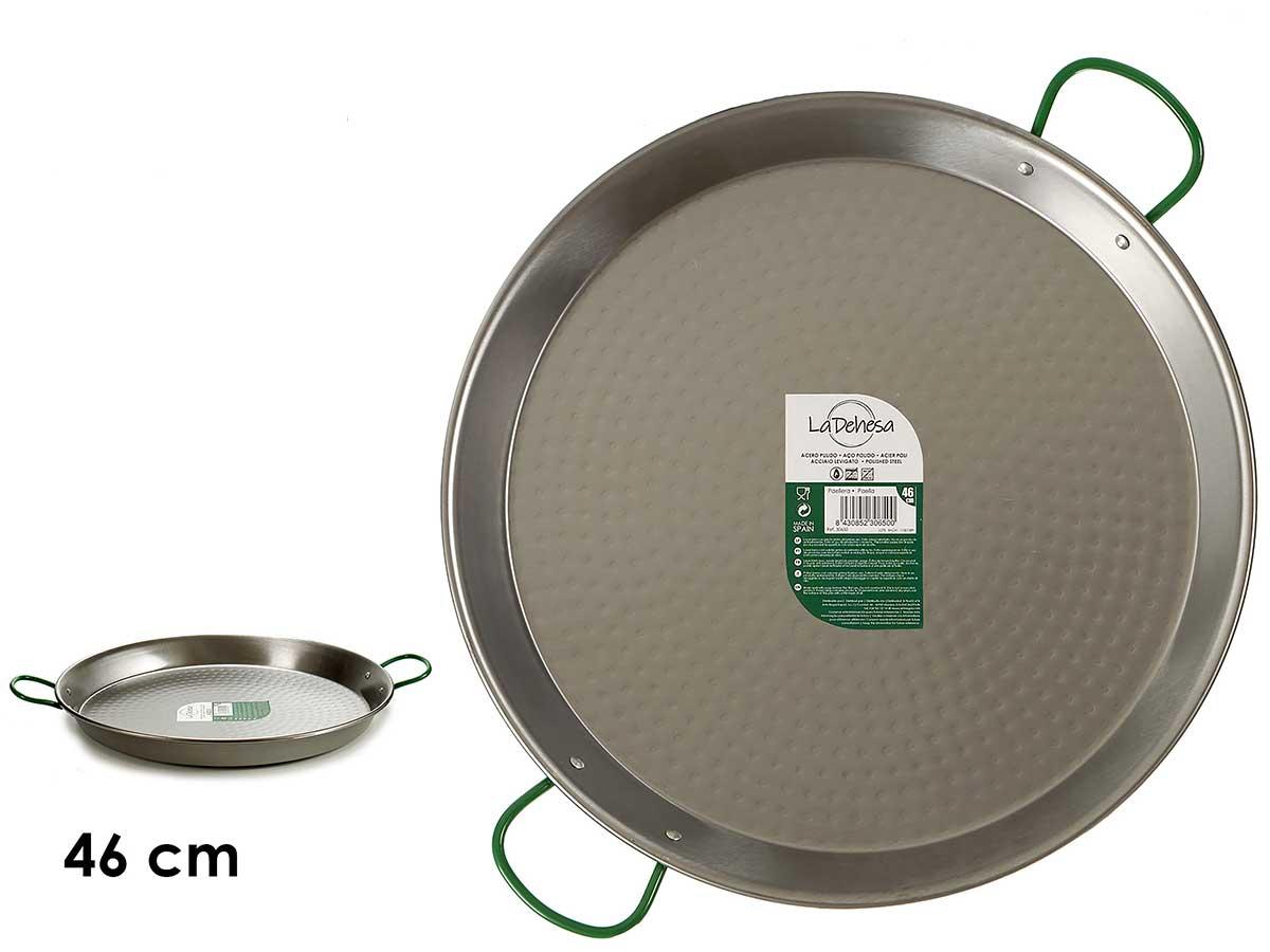La Dehesa Paellera Pulida 46 cm 12 Raciones Acero Pulido (4 Unidades)