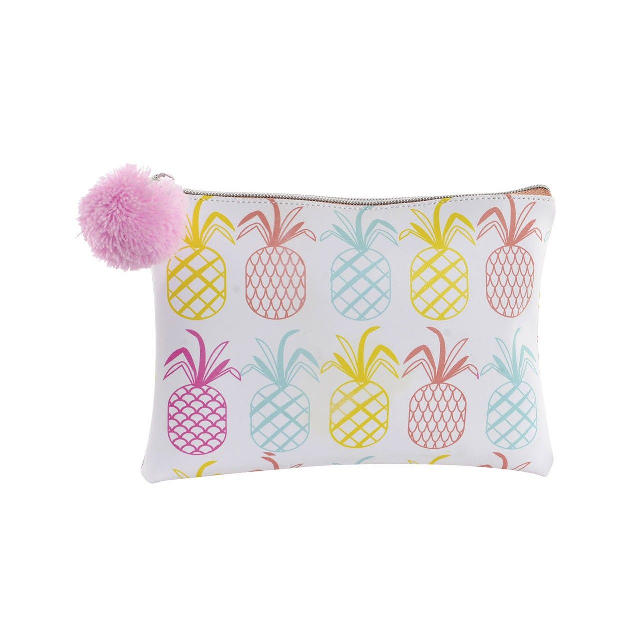 Neceser de Viaje con Diseño de Piñas Original y Colorido, 2 Modelos a elegir. 22X1,5X16 cm.-Hogarymas-