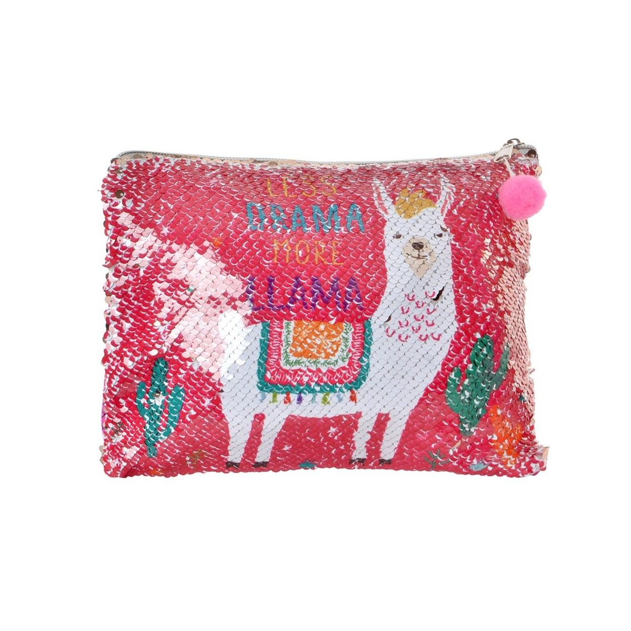 Neceser de Viaje con Lentejuelas Diseño de LLamas, 2 Modelos a elegir. Original/Cute 24X18 cm.-Hogarymas-