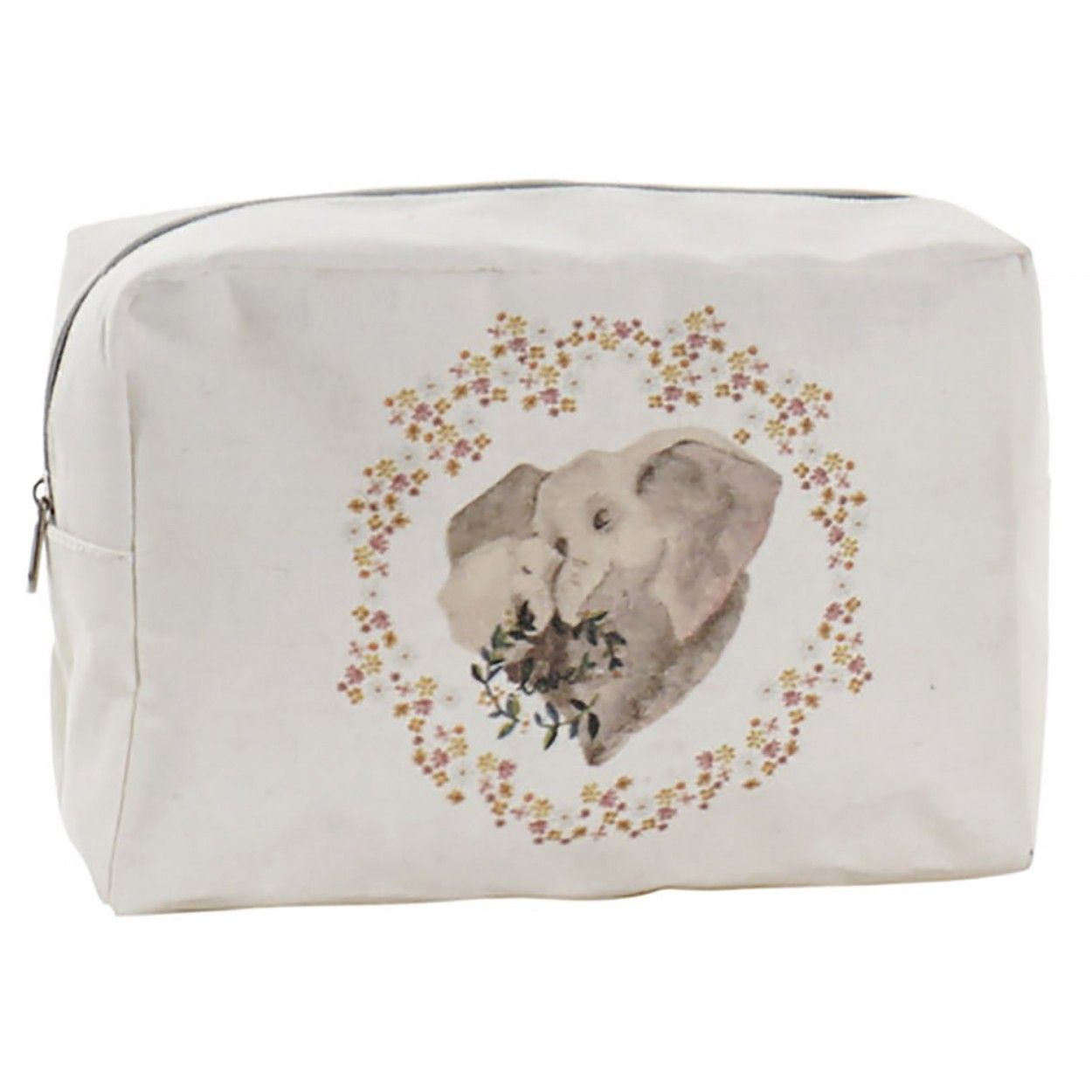 Neceser de Viaje para Mujer, Neceser de Lienzo y Poliester, Diseño de Elefantes, Neceseres para Maleta, 20x8x14cm - Hogar y Mas