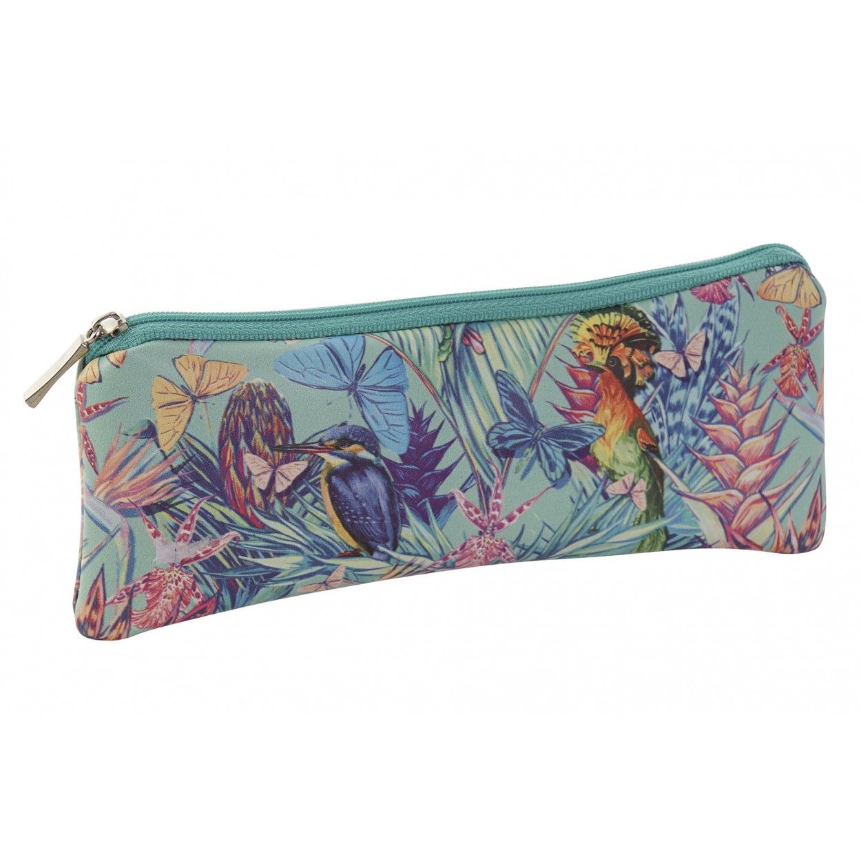 Neceser Mujer de Viaje, Diseño Tropical/Naturaleza. Higiene, Maquillaje, Aseo... 20X1,5X8 cm