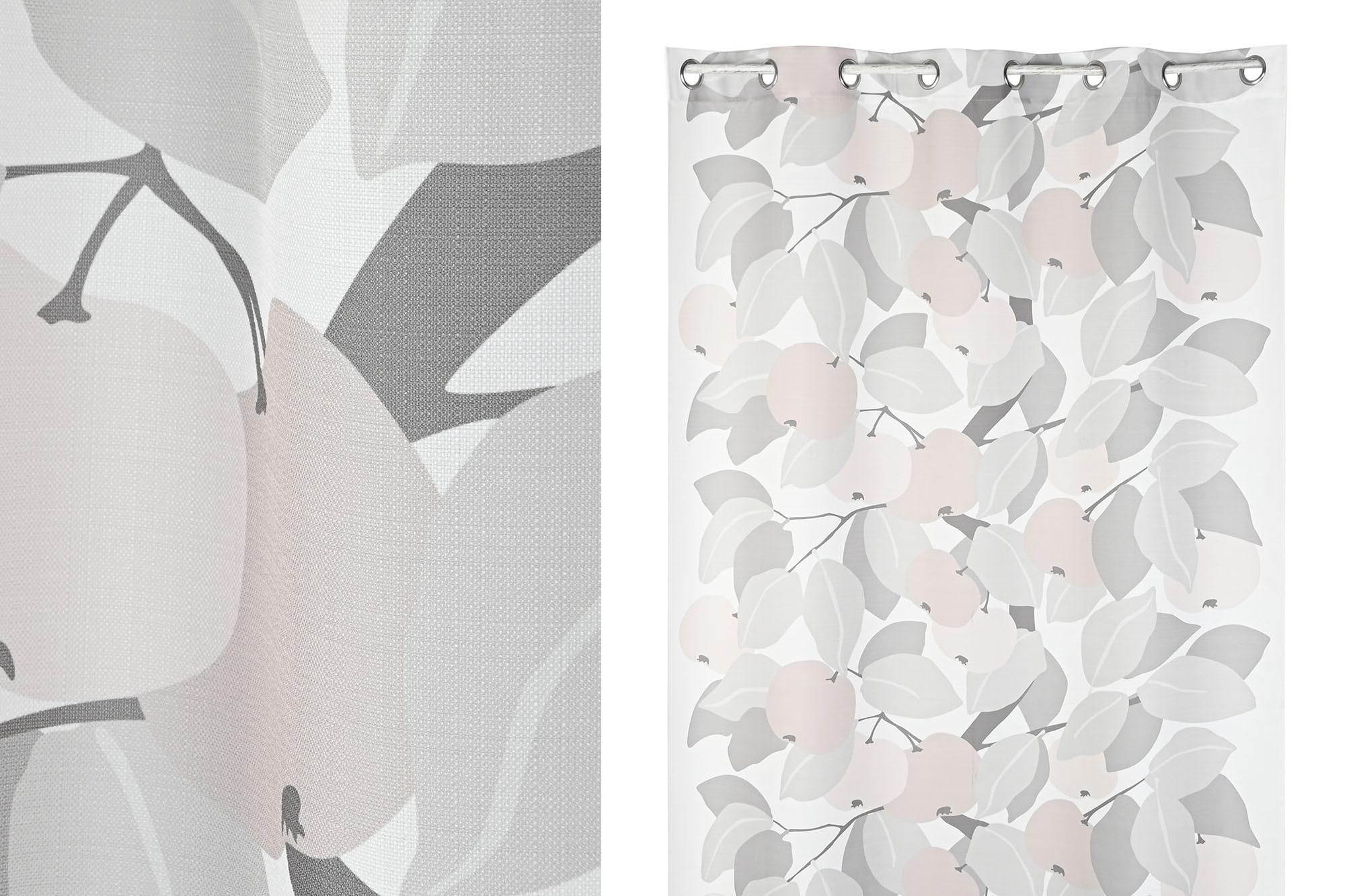 DKD Home Decor Frenchdesigner23 Cortina Cottage Impresa Multicolor Poliéster con 8 anillas 260 x 140 cm (2 Unidades)