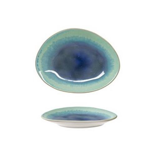 SUMMA Plato Organic Ocean Green 20 cm - Gres Turquesa Colección Ocean (6 Unidades)