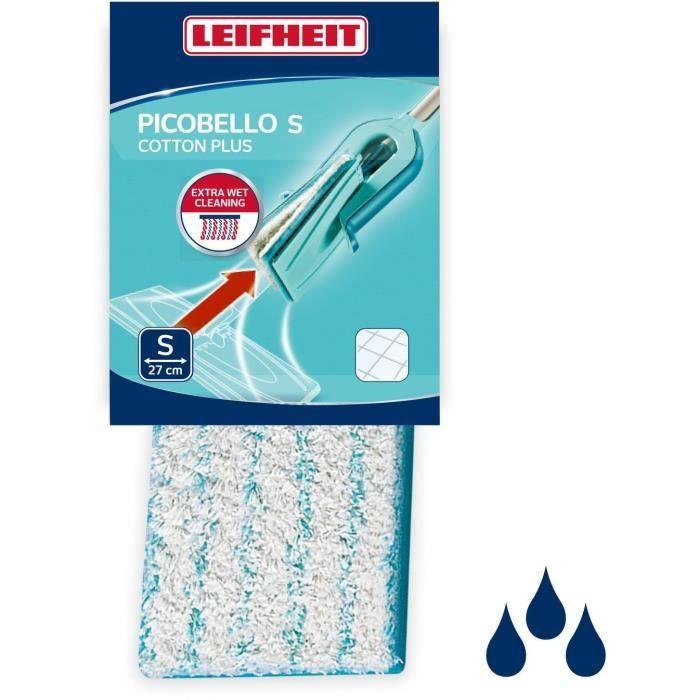 Leifheit 56611 Esponja de Recambio 27cm Picobello Algodón Plus S para Fregona, Suelos de Baldosas y Piedra