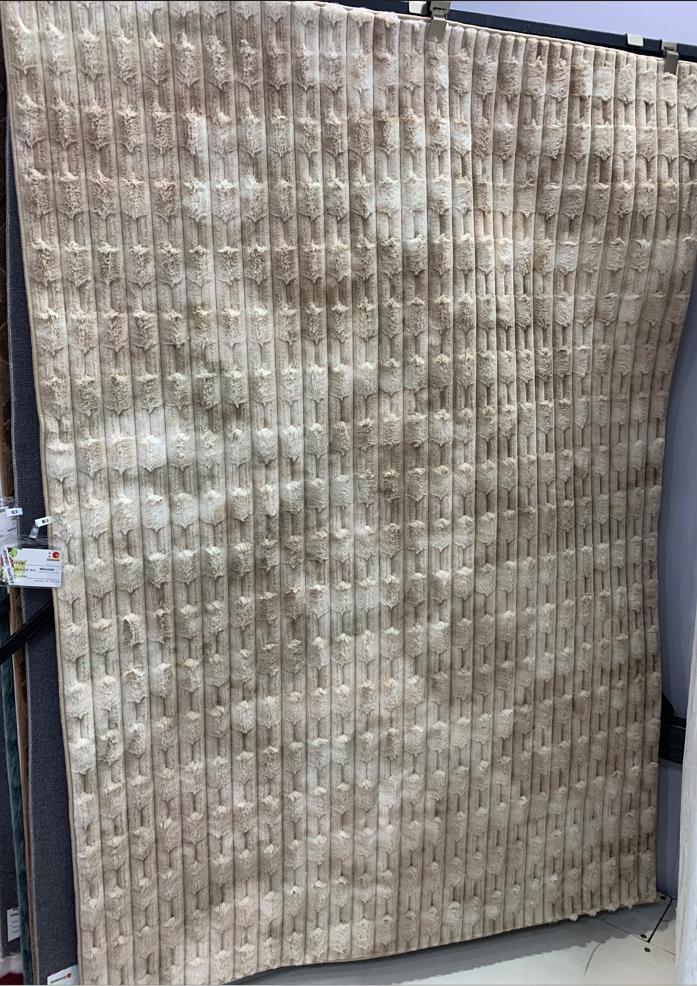 DKD Home Decor Alfombra Urban Cloudy23 Beige de Poliéster, 100x175 cm, 500 gsm