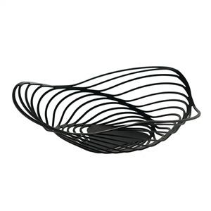 Alessi ACO03 B Trinity Cesto de Acero y Resina Negro 33cm - Frutero de Diseño por Adam Cornish