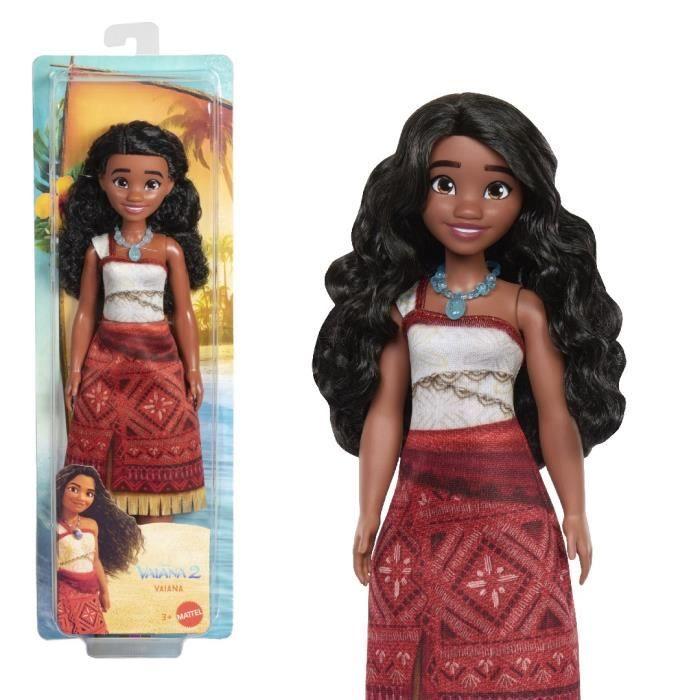 Mattel Jbt56 Muñeca Princesa Vaiana 2 Disney Princess con Ropa Quita y Pon y Melena Ondulada Articulada para Niños +3 Años