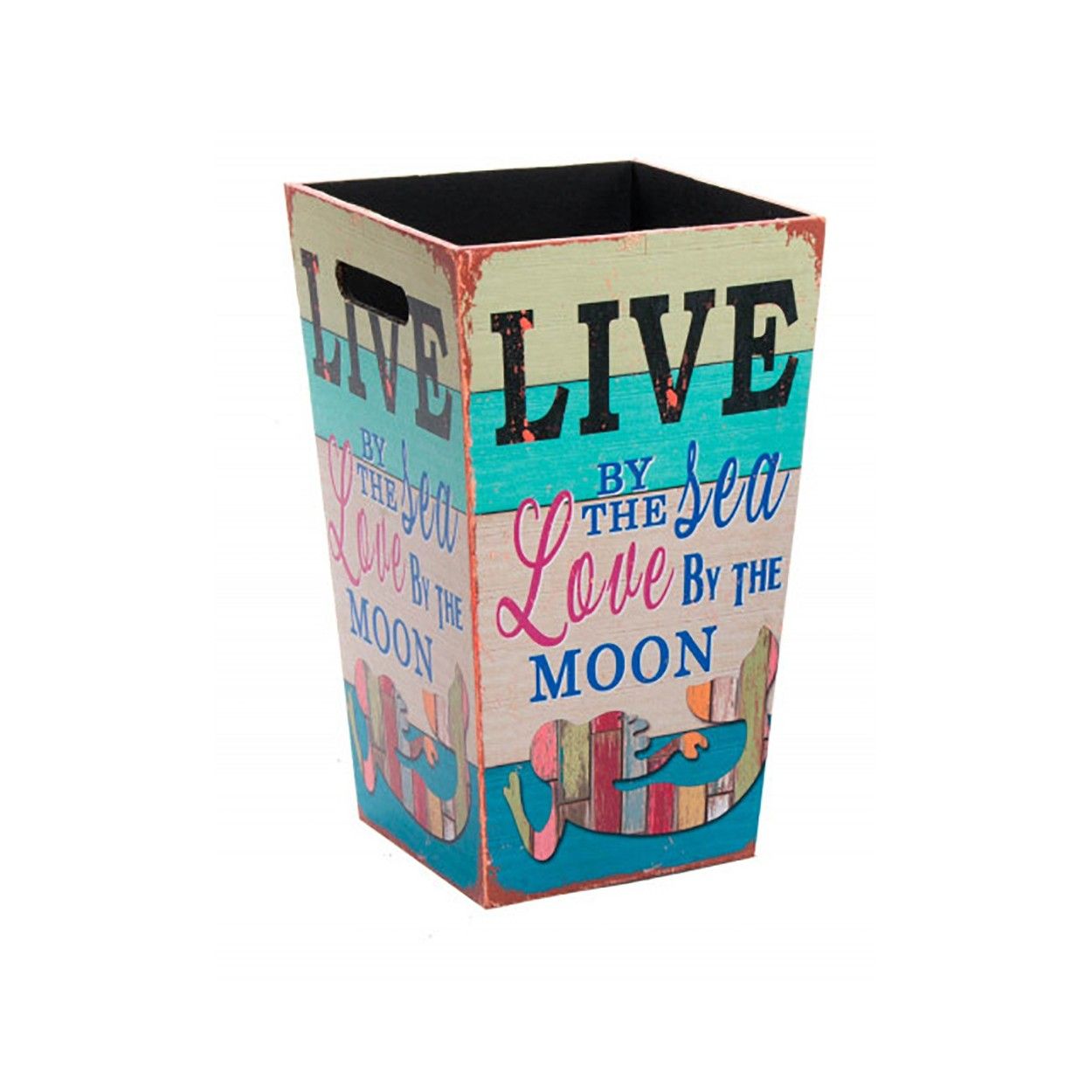 Paragüero, soporte de paraguas, Madera de estilo Vintage. Cuadrado, con textos. Para el Recibidor. 40x24 yy 36x20 cm.