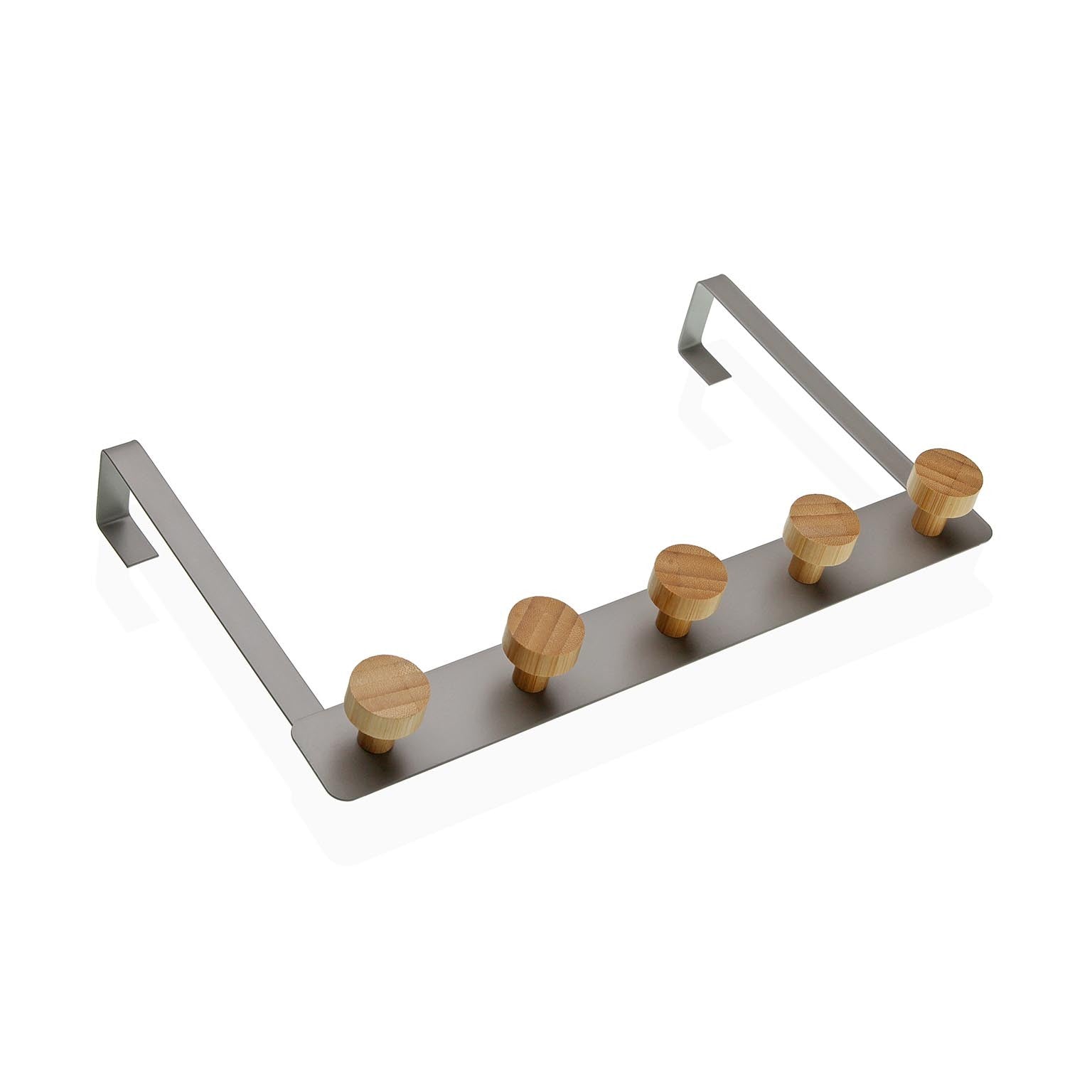 PERCHERO DE PARED GRIS 5 GANCHOS