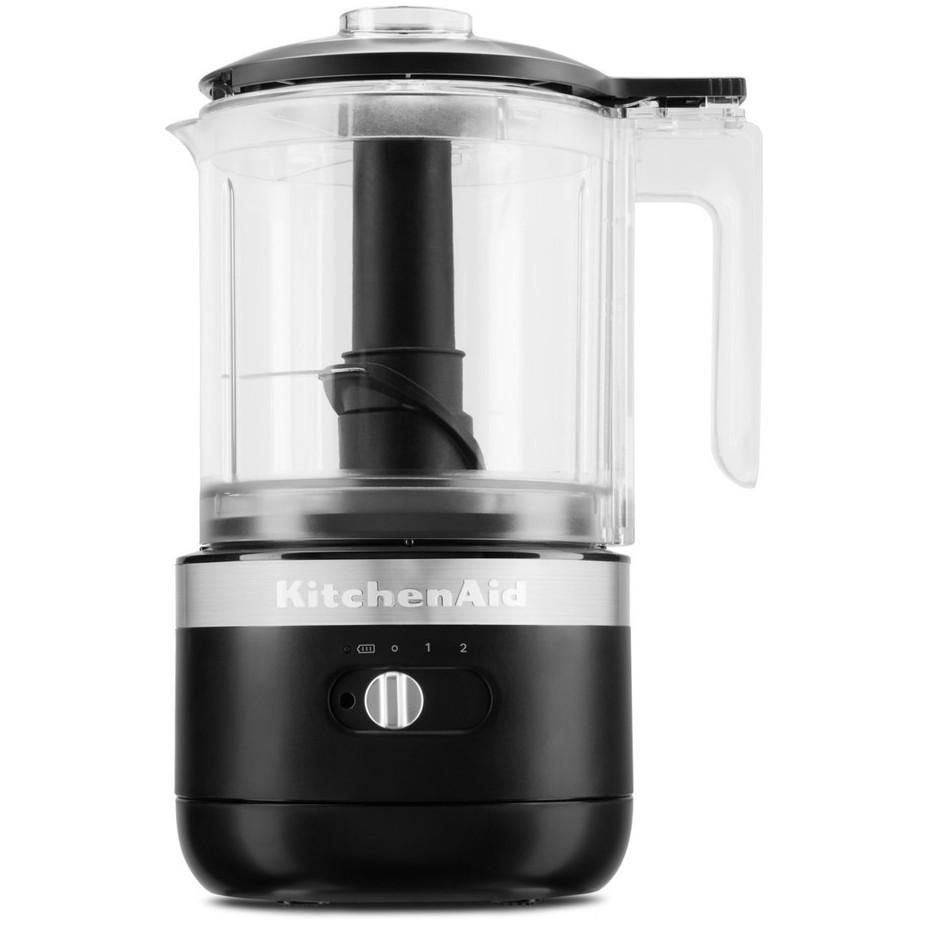 KitchenAid 5KFCB519EBM Zerkleinerer Compacto Inalámbrico de 1.19L Negro – 2 Velocidades, Batería Recargable, Plástico/Acero