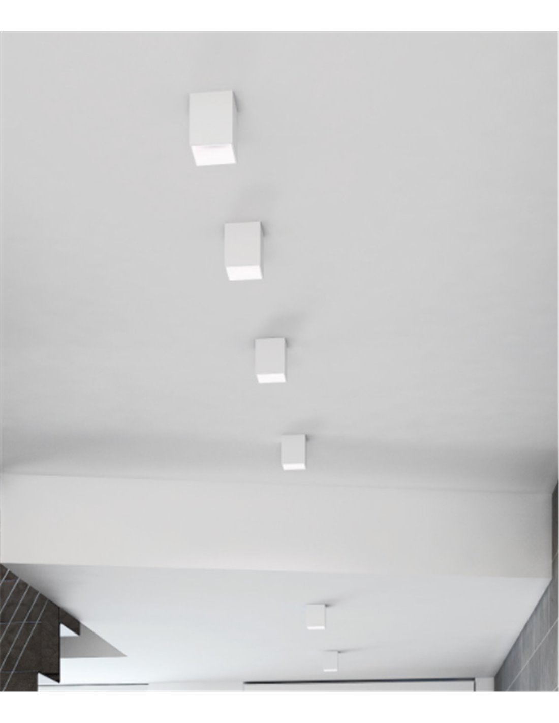 Plafón de techo COB LED Dau 50 - Milan - Foco de techo de superficie cúbico