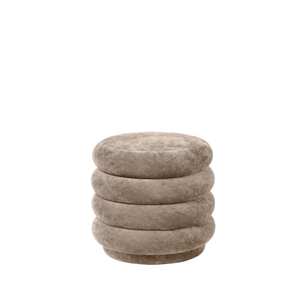 Asiento puf Puff Round Tela faded velvet 26 beige