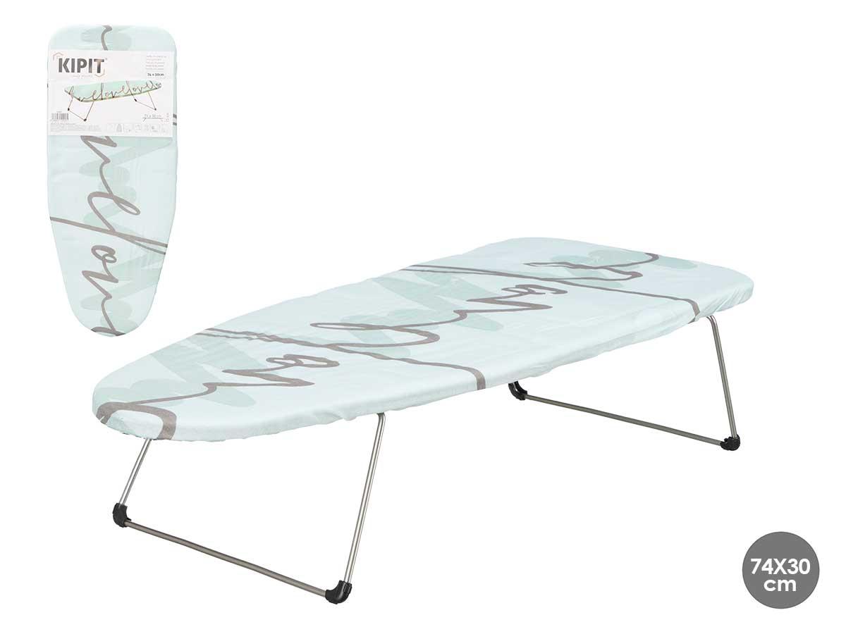 Kipit Tabla de Planchar Sobremesa Love 74x30.5 cm, Azul/Negro, Tela y Plástico (6 Unidades)