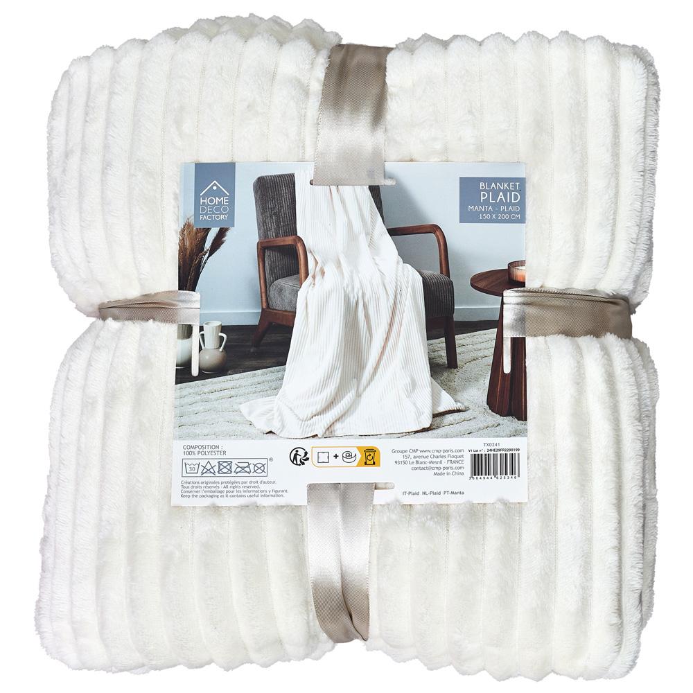 Home Deco Factory Manta de Franela 150x200 cm, Colección Cocooning