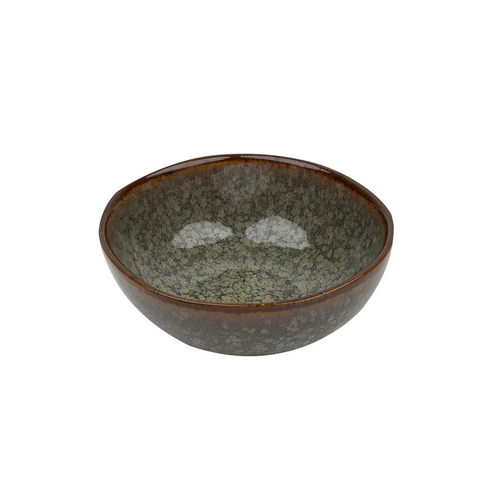 Avet Bol 10,5 cm, Colección Gris Antique, Esmaltado Reactivo con Diseño Único, Acabado Brillante (Pack de 6)