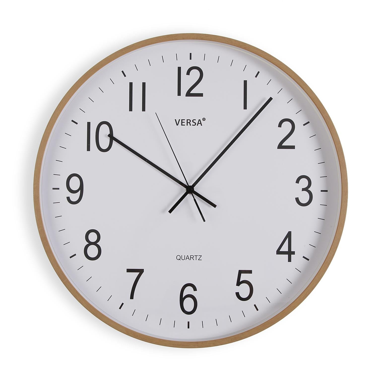 RELOJ PARED MADERA CLARA 50CM