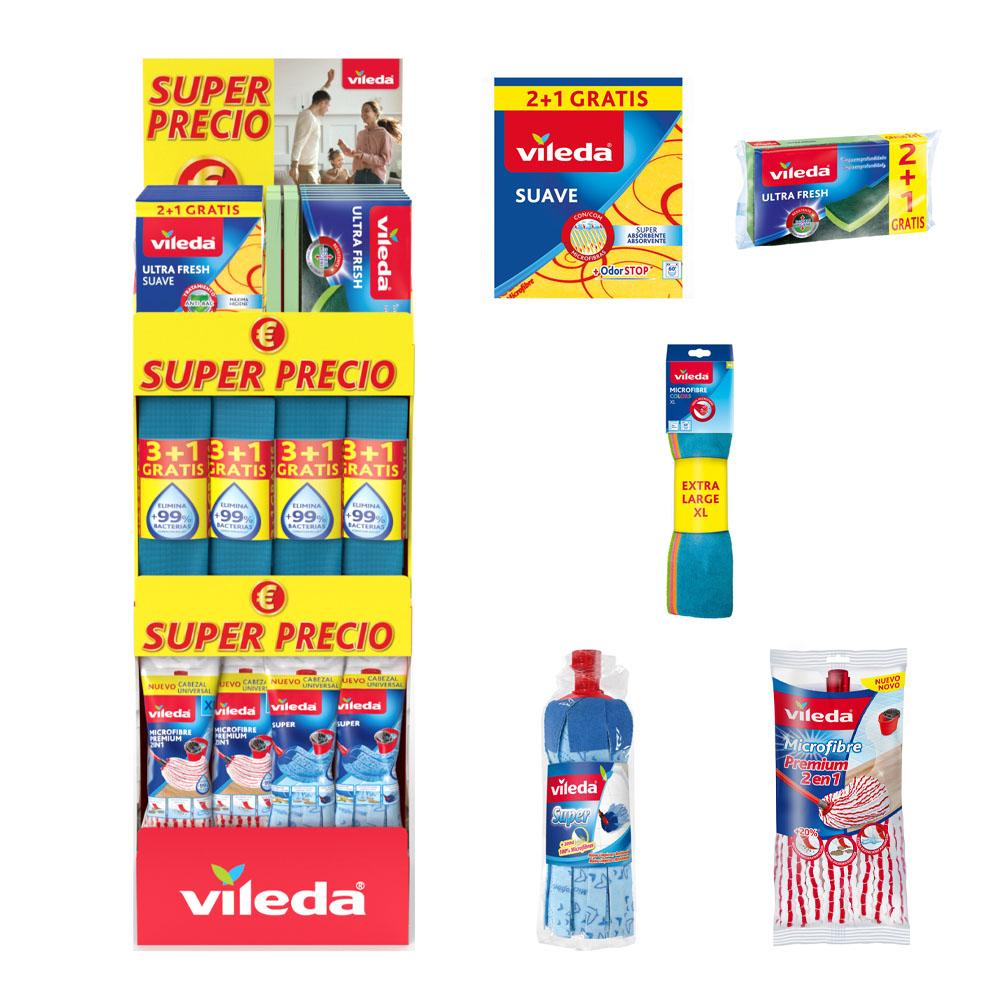 Vileda Expositor Super Precio Universal, 39 x 38 x 122 cm