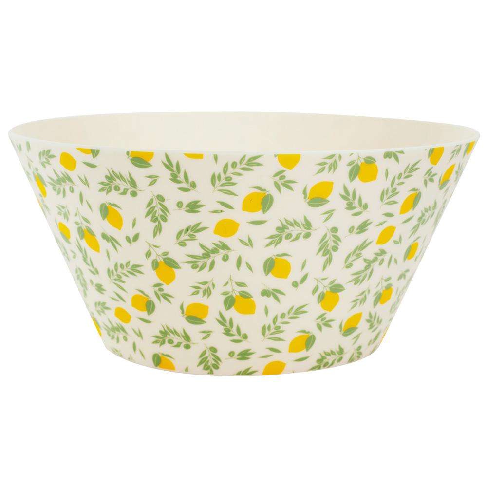 Home Deco Factory Ensaladera 3,5 L Polipropileno Colección Bain De Soleil - Estampado Limones o Rayas