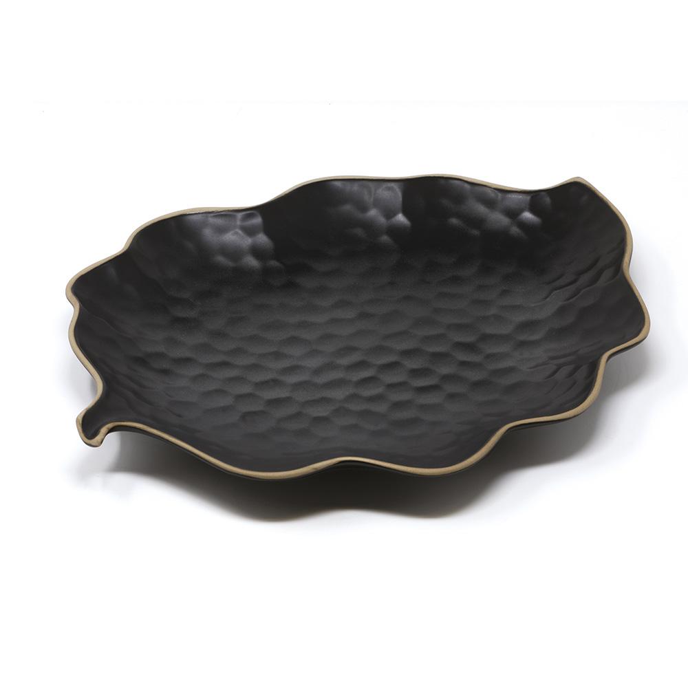 Le Coq Porcelaine Fuente Hoja Gres Kypseli 28x21,5 cm, 9 Unidades, Apto Lavavajillas y Microondas, Resistente Arañazos