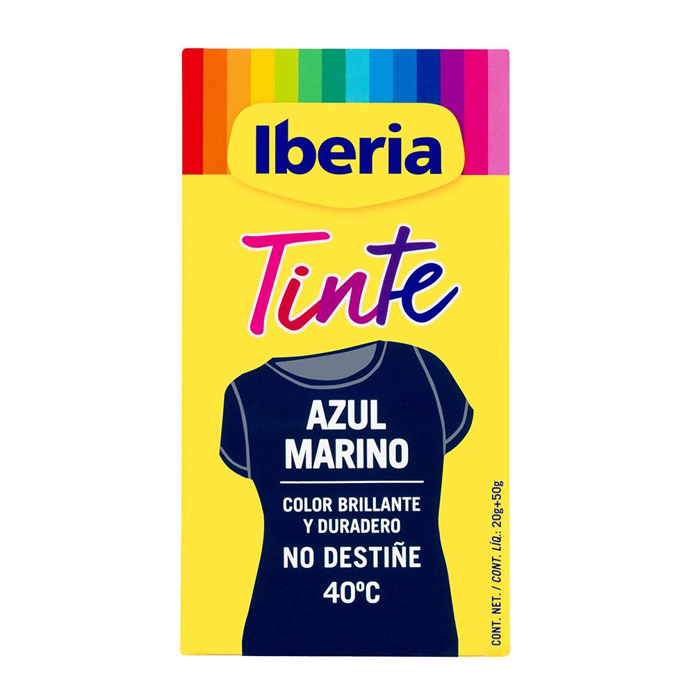 Iberia Tinte para ropa azul marino, no destiñe, color brillante y duradero, hasta 40°C