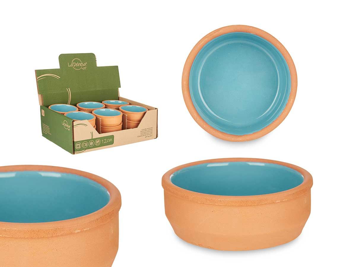 La Dehesa Cazuela de Barro Redonda 12 cm Turquesa (36 Unidades)