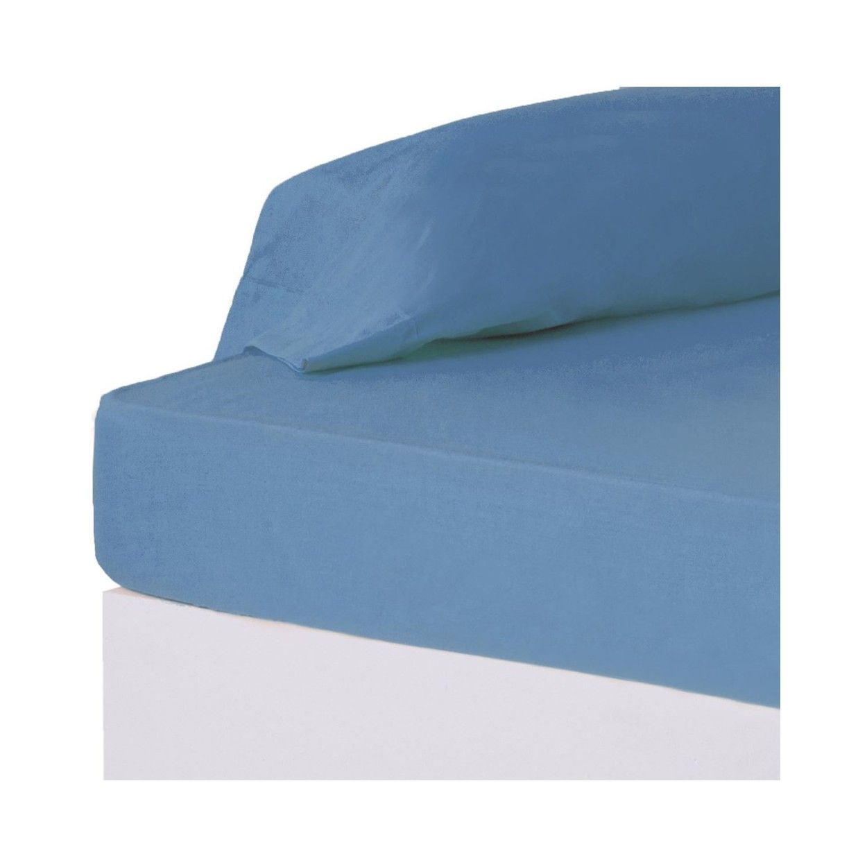 Sábana Bajera de color azul para camas de 90 - Hogar y más