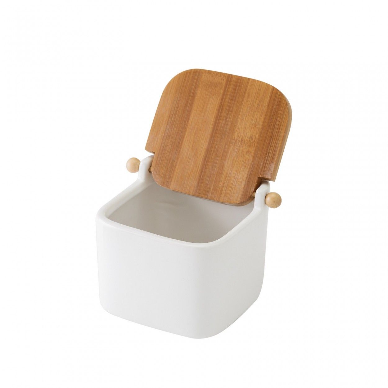 Salero cerámica blanco 12x12x11 cm