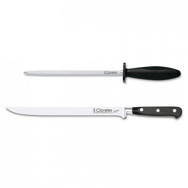 SET CUCHILLO JAMONERO + CHAIRA
