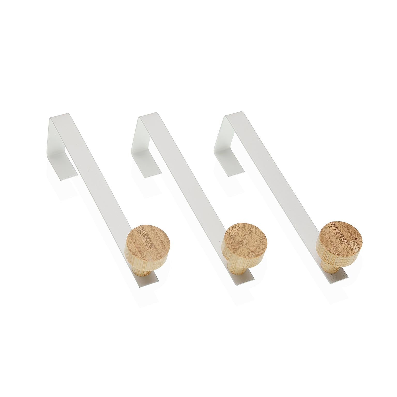 SET 3 PERCHEROS DE PARED BLANCO INDIVIDUALES