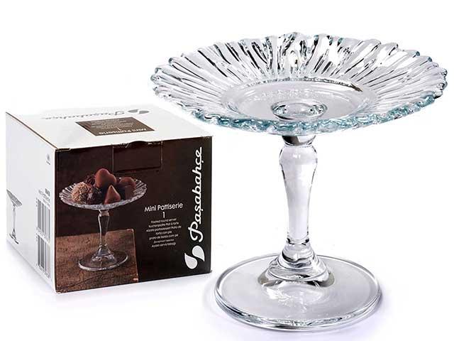 Pasabahce Tartera Mini con Pie, Vidrio Transparente, 13x10x13 cm (12 Unidades)