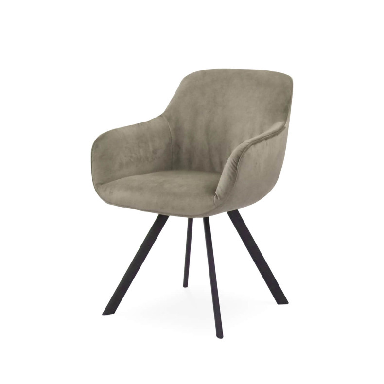 SILLÓN VELOURS TOPO