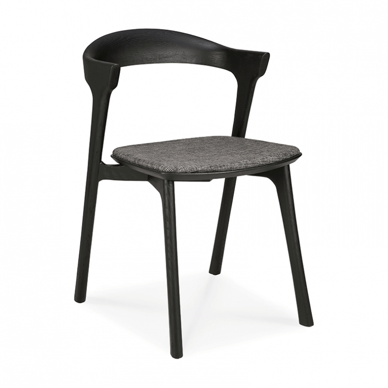 SILLA BOK ROBLE NEGRO/ TAPIZADO GRIS
