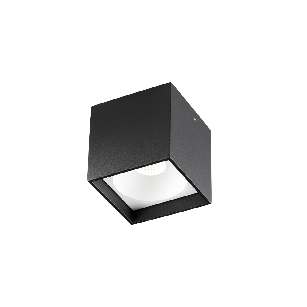 Foco Solo Square Black/white, 3000 kelvin