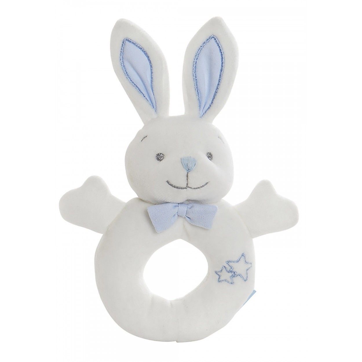 Sonajero Peluche Conejito, realizado en Poliester, con diseño de Animales y estilo Infantil, para Bebés 13x6x20cm- Hogar y Más