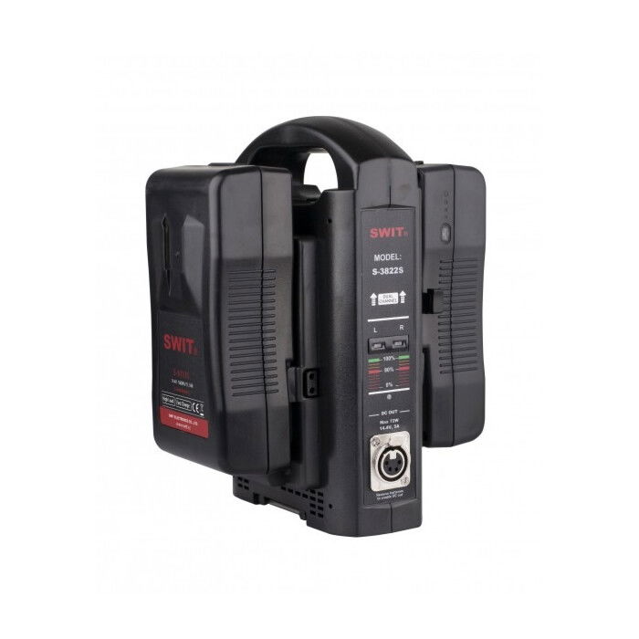 SWIT CARGADOR 3822S+ 2 BATERIA V-MOUNT PB-S98S