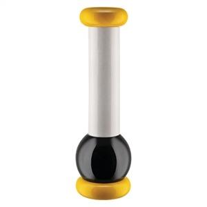 Alessi MP0210 1 Ettore Sottsass Molinillo de Sal, Pimienta y Especias en Madera Amarillo/Negro/Blanco