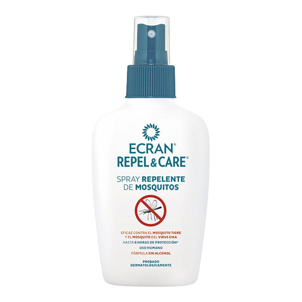 Ecran REPEL&CARE Repelente Antimosquitos Spray 100 ml Formato Viaje - Protección 6h Mosquito Tigre, Mosca Negra y Garrapatas
