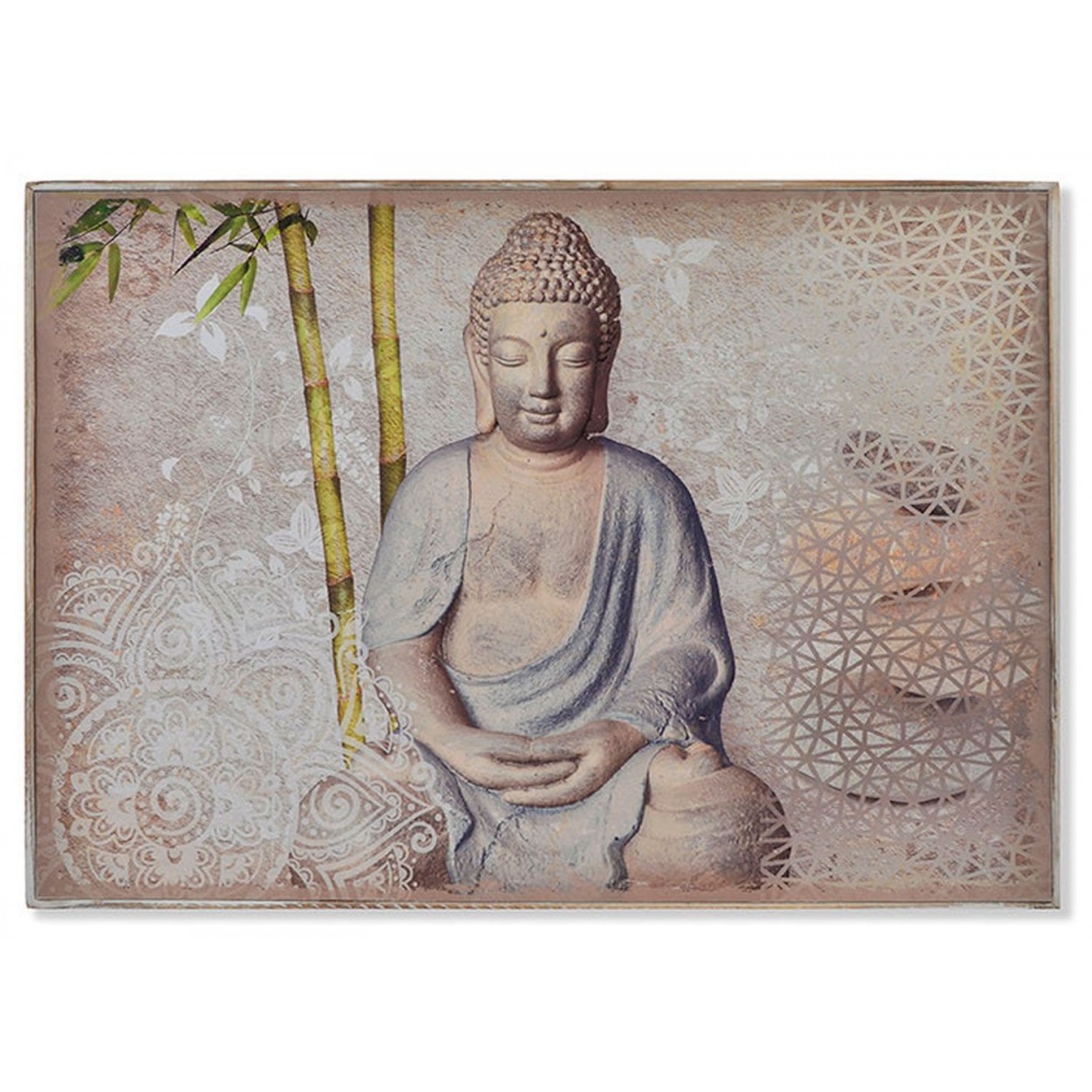 TAPA CONTADOR CUADRO LUZ BUDA ZEN MADERA 46X32X7CM