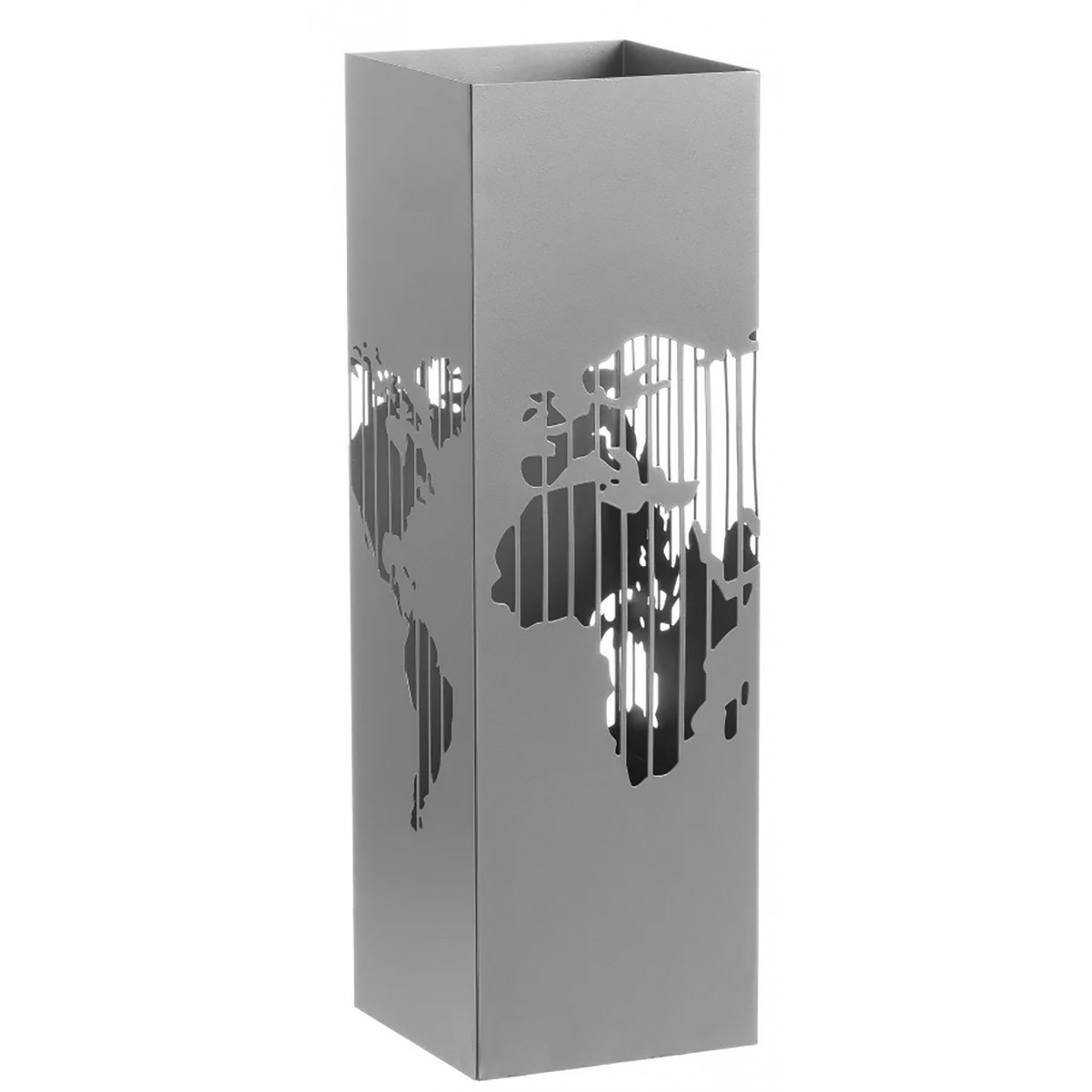 *TARA* Paragüero de Metal Moderno Mapamundi, Paragüeros Originales 15,5x15,5x49 cm